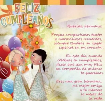 Tarjetas De Feliz Cumpleaños Para Una Hermana Compañera