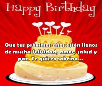 Feliz cumpleaños sobrina hermosa que Dios te bendiga