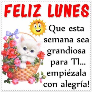 Tarjetas de feliz lunes para WhatsApp